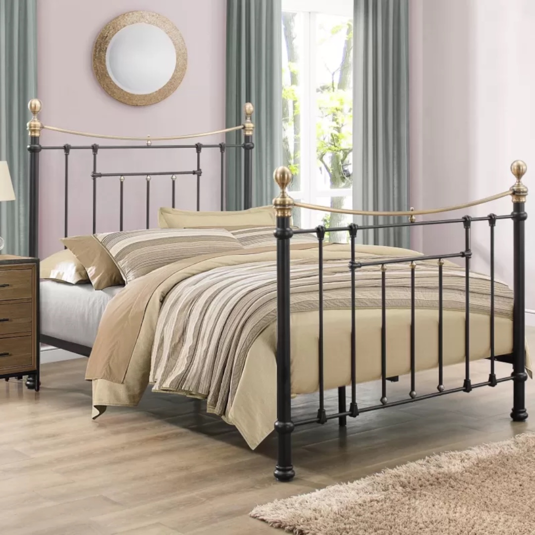 Eastern king metal store bed frame